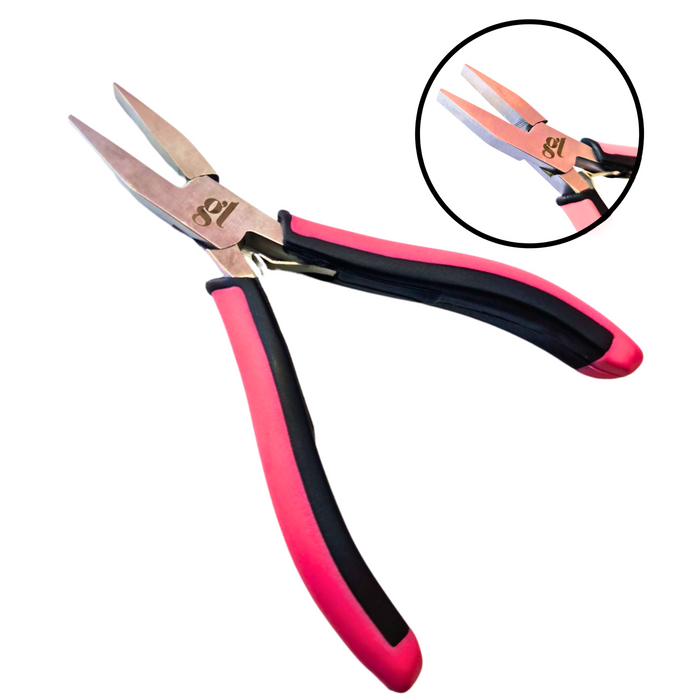 Pink & Black Tape Hair Pliers