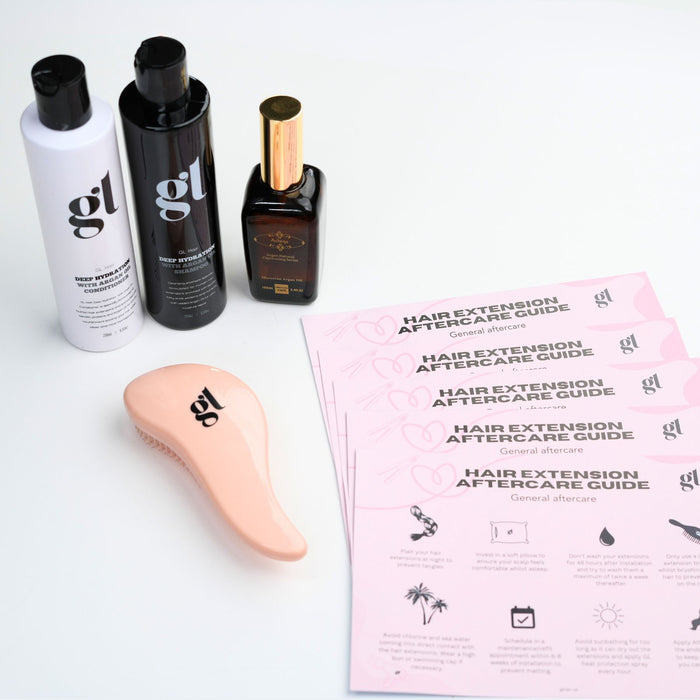 GL Aftercare Kit With Small Peach Detangle Brush