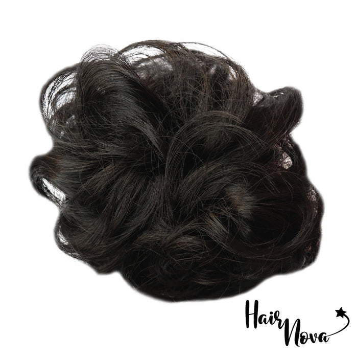 #1 Jet Black 25g Bun Scrunchie HairNova