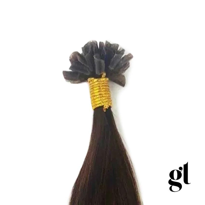 #4 Chocolate Brown U Tip training Hair 14inch 0.5g (35 strands)
