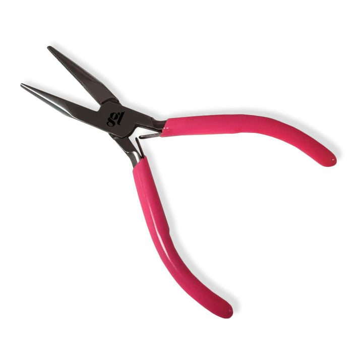 GL Micro Rings Pliers – Straight nose with grooves (Pink)