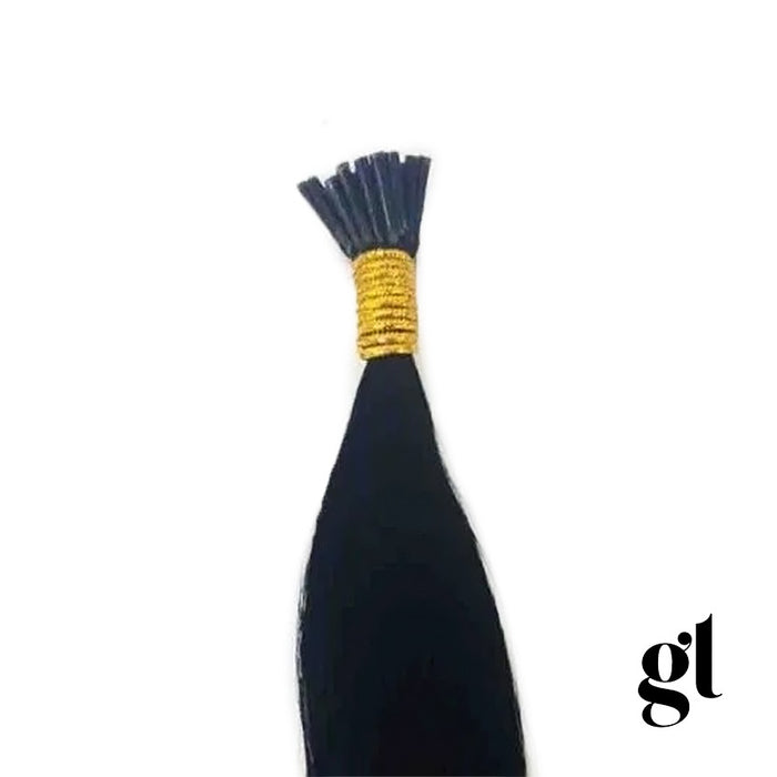 #1 Jet Black I Tip 14inch 0.5g training Hair (25 Strands)
