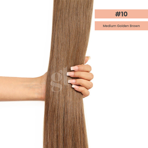 #10 Medium Golden Brown Curly Ponytail 150g 26inch