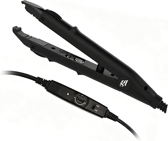 GL Professional Keratin & Fusion Heat Connector for Hair Extensions | Compatible Hairextensions K-Tip & U-Tip/Nail-Tip bonds. Adjustable 100-220C dial. 2.5m cable.