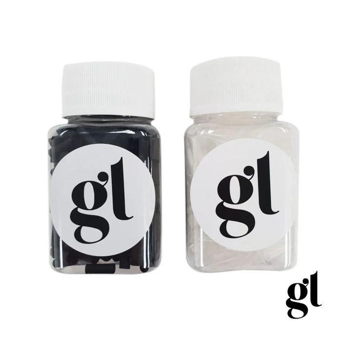 Professional Black & Clear Shrink Tubes for Hair Extensions