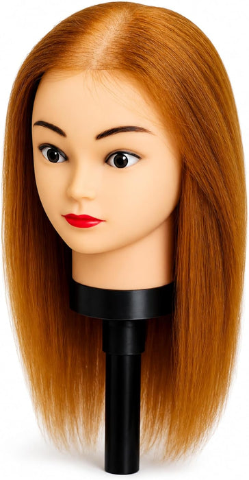 GL Hair Mesh Integration Training Mannequin Head – 60% Human Hair & 40% High-Grade Fibre for Hair Loss System & Replacement Practice