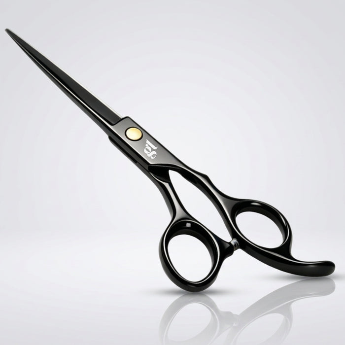 GL Hair Professional Hair Extension Scissors 6 Inch Black | Stainless Steel Hairdressing Scissor for Cutting Blending Trimming