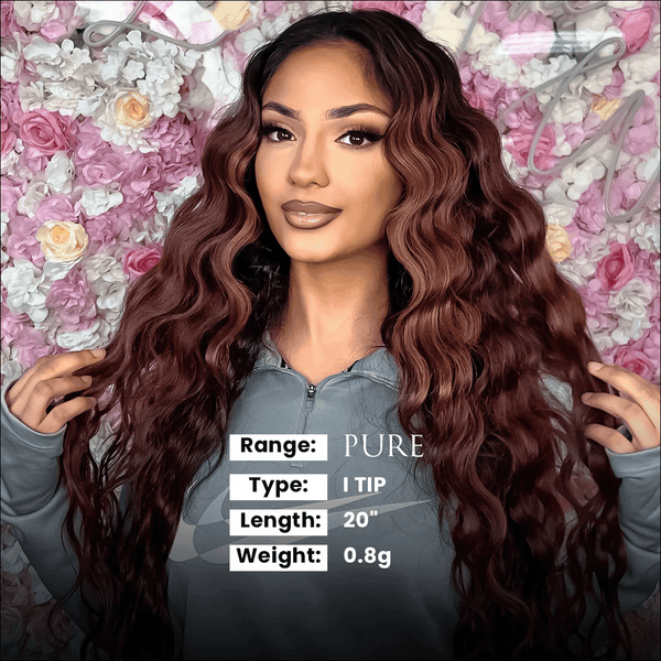 I Tip 0.8g 20inch Pure (25 strands)