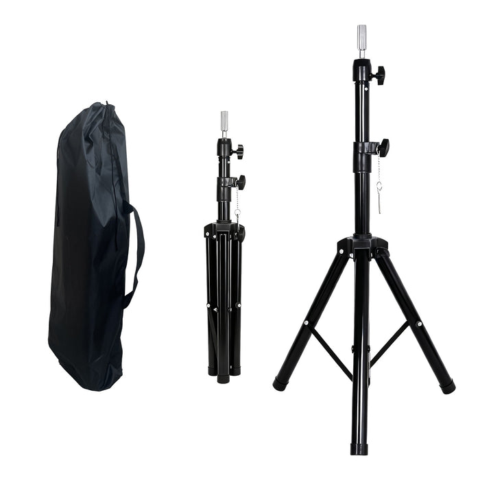 Heavy-Duty Professional Tripod Stand - Sturdy Metal Wig Block Holder for Salon Styling, Wig Making & Canvas Heads