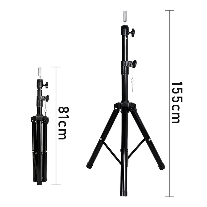 Heavy-Duty Professional Tripod Stand - Sturdy Metal Wig Block Holder for Salon Styling, Wig Making & Canvas Heads