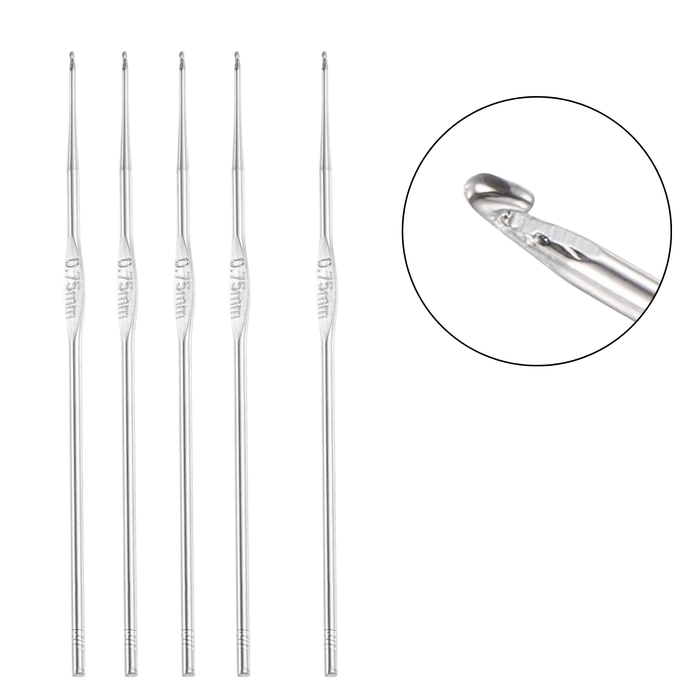 GL Hair 0.75mm Metal Crochet Tool – Hair Loss Mesh Integration & Wig Needle